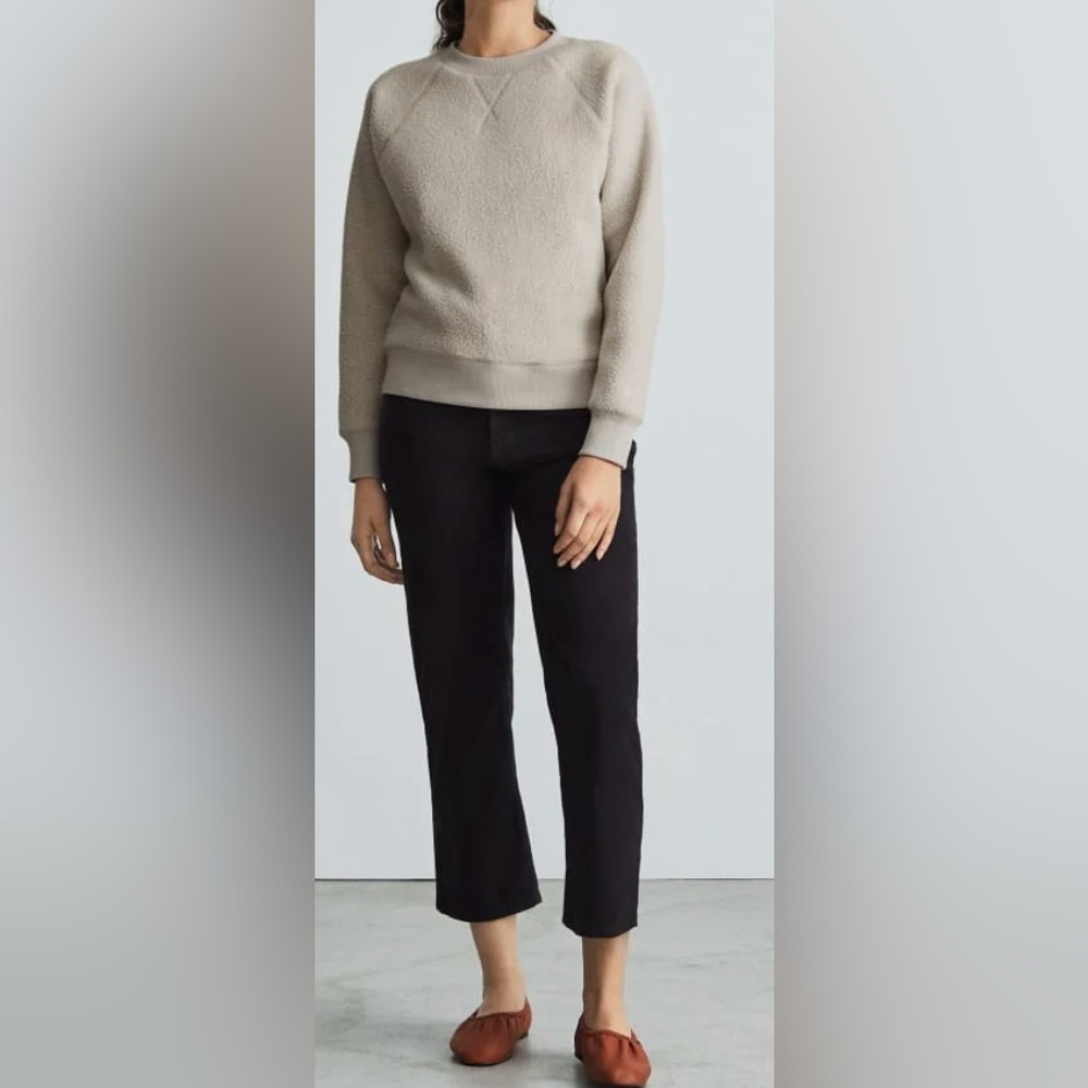 Everlane Sandstone Renew Fleece Raglan Sweatshirt - Size XS
